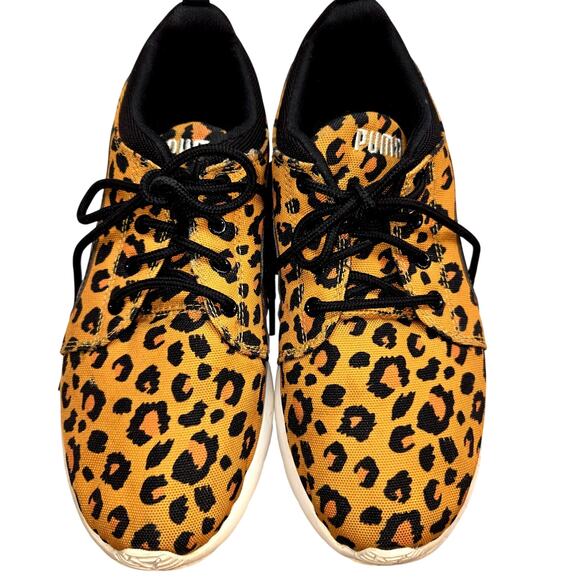 PUMA 8 Carson 2 Runner Women's Tennis Shoe Leppard Print Athletic Sneaker - Picture 1 of 6